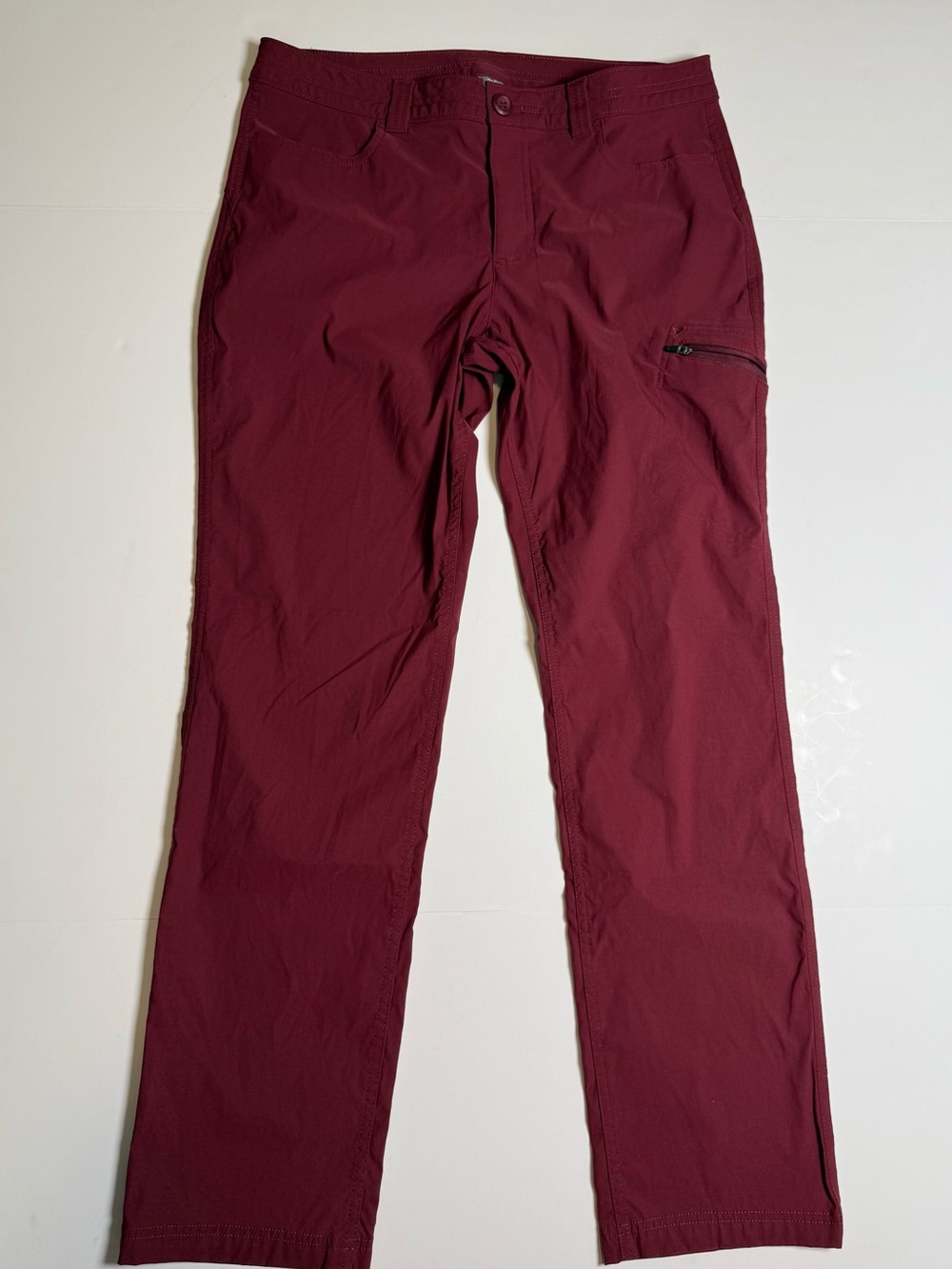 Eddie Bauer First Ascent Guide Pro Hiking Pants 12 Burgundy Athletic Trail